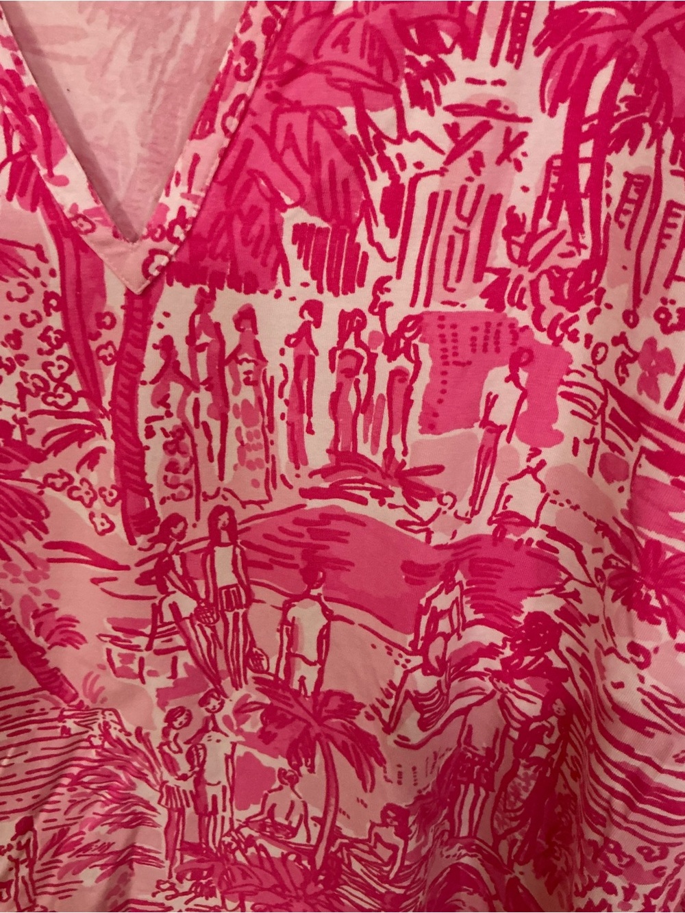 Lilly Pulitzer Kayleigh Rule Breakers Toile top t-shirt sz XL - Picture 3 of 7